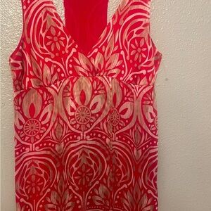Glam Red and White Graphic Tank Top